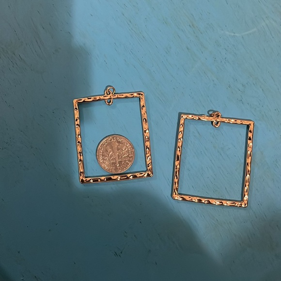 Goldstone earrings jackets for studs - Picture 4 of 4